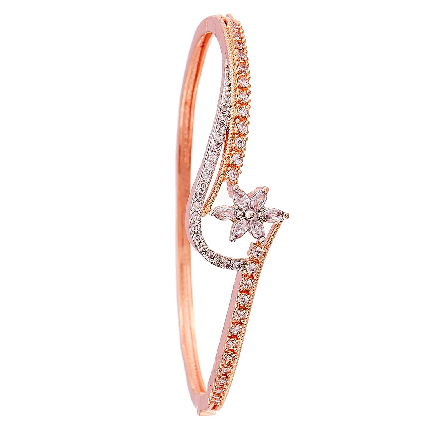 See full amazon price history chart for KENNICE Rose Gold American Diamond Studded Artistically Designed Celebrity Inspired Bracelet Jewellery For Girl and Women KENNICE Rose Gold American Diamond Studded Artistically Designed Celebrity Inspired Bracelet Jewellery For Girl and Women (B0BVKJL47M) Amazon Price History, Amazon Price Tracker