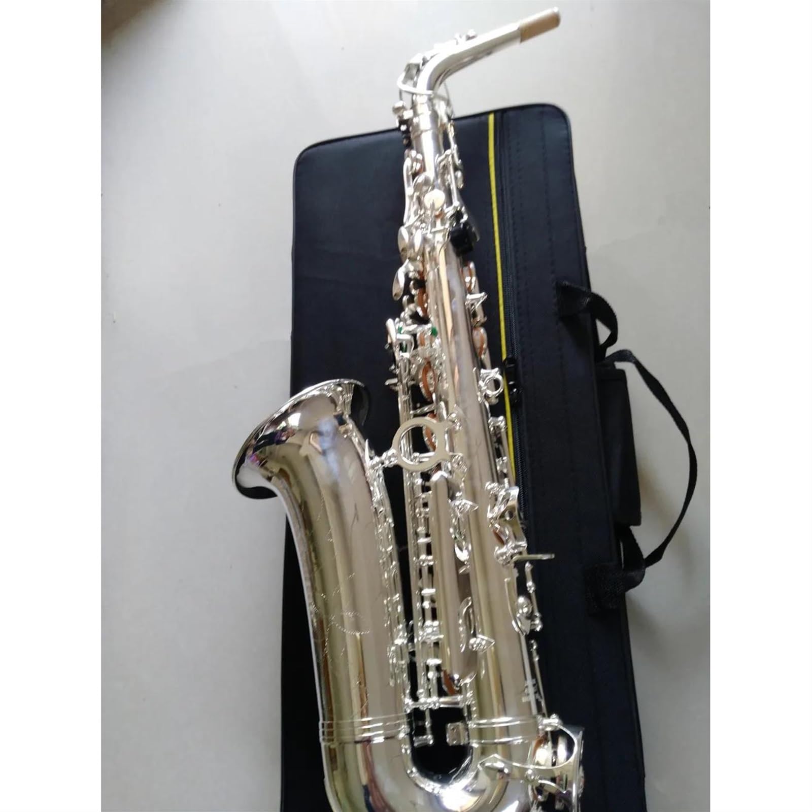 Saksofon Altowy Posrebrzane Instrumenty Muzyczne E Płaski Saksofon Z Futerałem Professional profesjonalny Saksofon