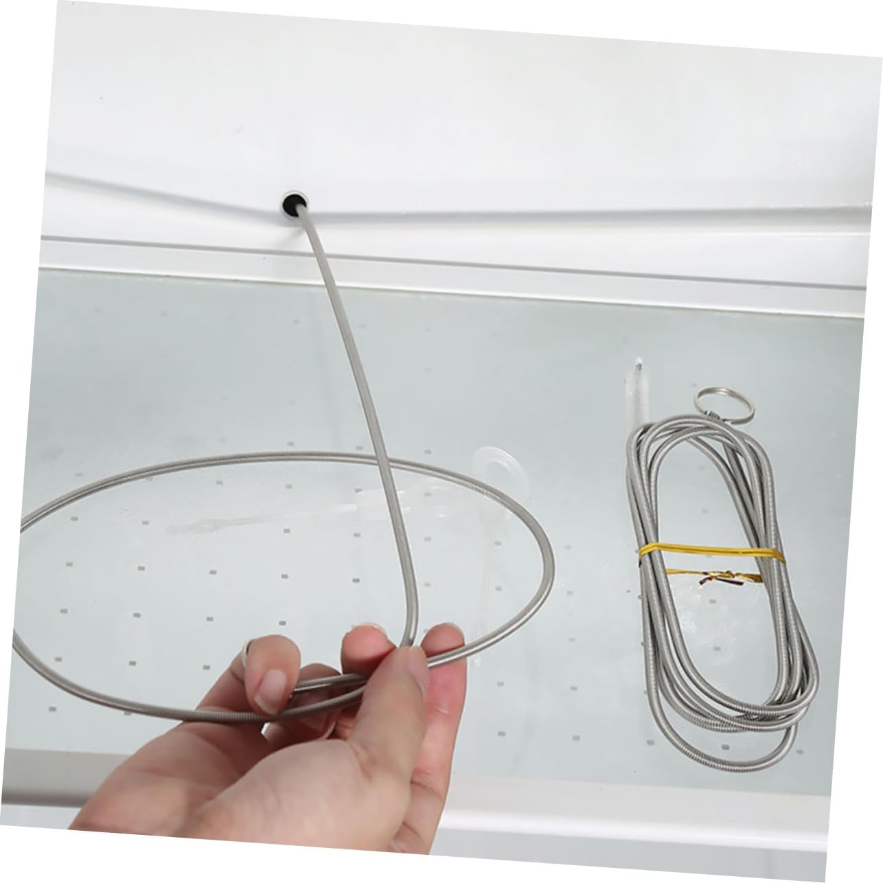 Drain Tool by 2 Pieces Fridge Refrigerator Cleaning Brush Fridge Dredging Device