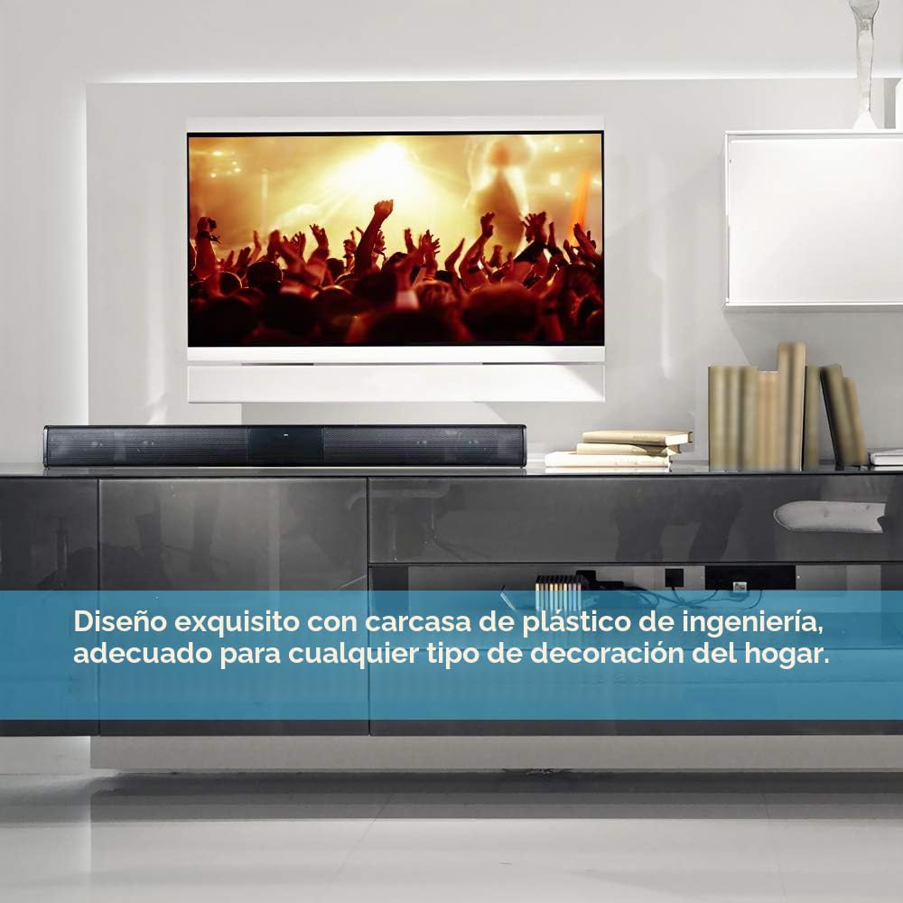 Docooler Barra de Sonido para televisores,Luxus inalámbrico BT 4.0 Altavoz SoundBar TV de Cine en casa 3D de Bass televisor de subwoofer con RCA Line – Mando a Distancia