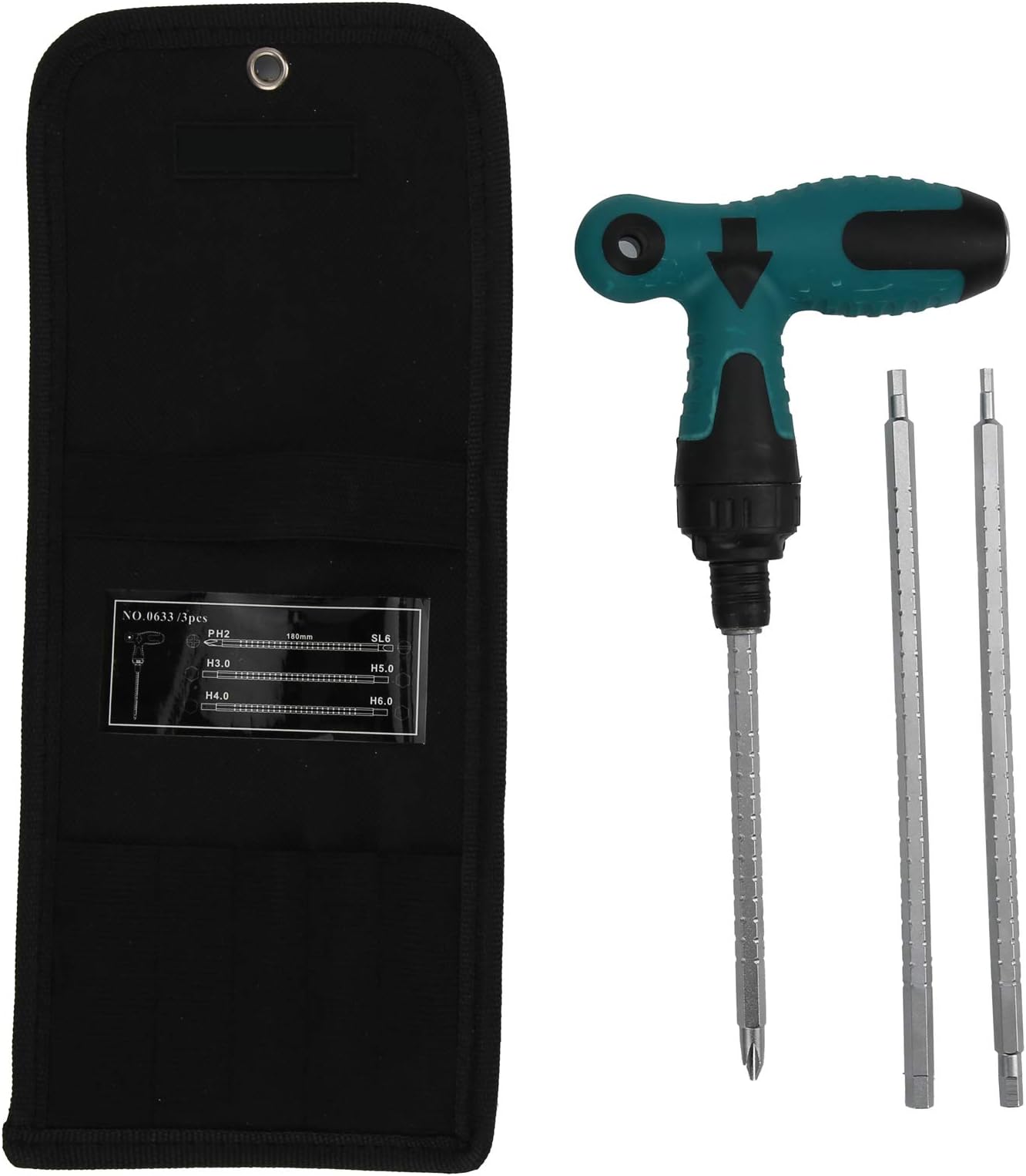 Ratcheting Screw Driver, Multi Screwdriver T Type Telescopic Screwdriver Multitool Multifunction Ratchet Rod Ratchet Screwdriver Double Head Ratcheting Screw Driver