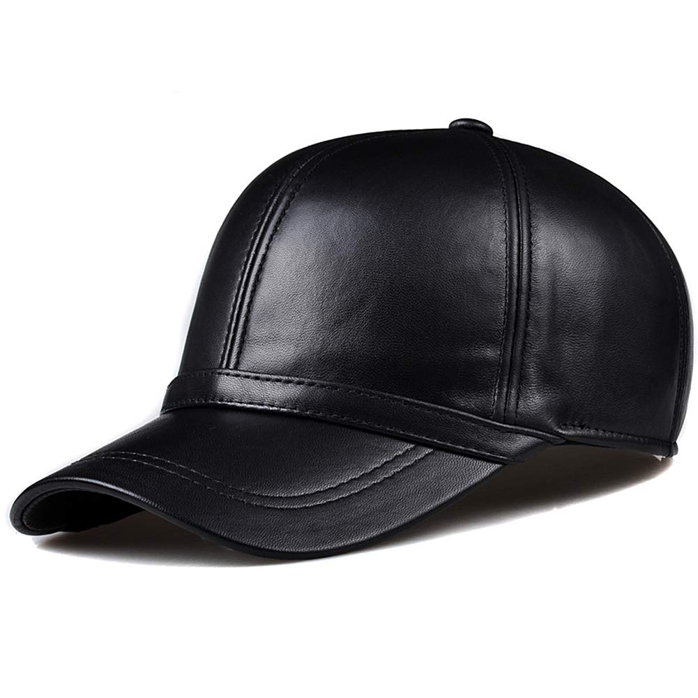 Gorra De Béisbol De Cuero para Hombre Gorro con Viseragorras Cap Sombrero Invierno De Deporte Ajustable