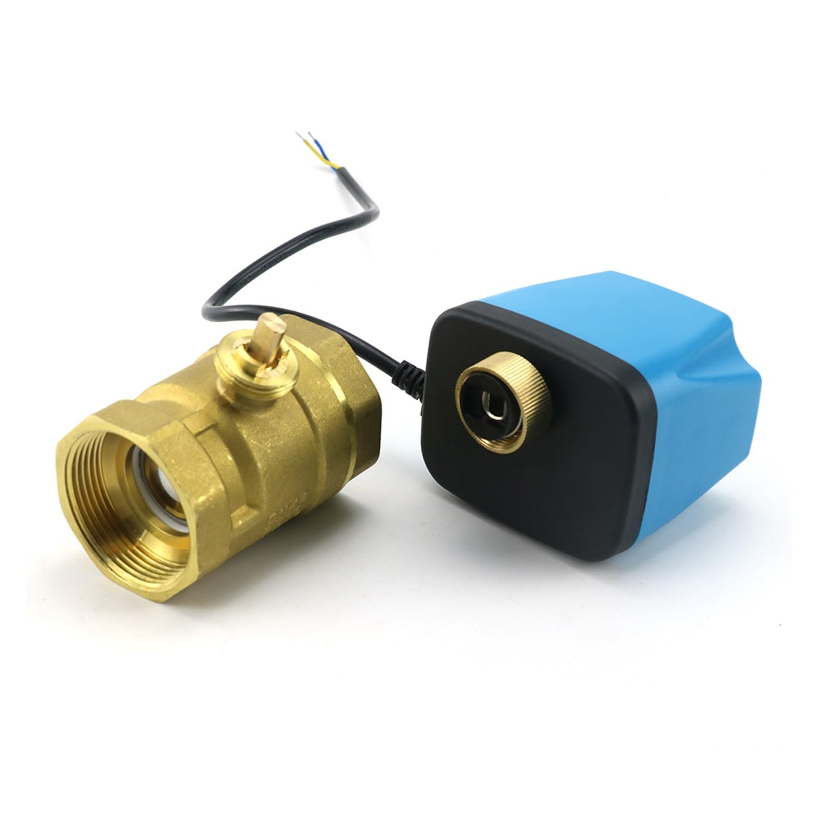 Zawór kulowy, 1/2" 3/4" 1" 2" Normalnie Zamknięty Zawór Kulowy Z Napędem Silnikowym 220 12 V 24 2-przewodowy Mosiężny Elektryczny Elektromagnetyczny DN15 DN20 DN25 DN32(1-1/2",DC12-24V)