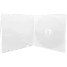 Mediaxpo Slim Poly CD Cases with Full Clear Wrap-Around Sleeve a 5mm Spine a Crystal Clear, Easy-to-Label, Durable & Lightweight a Perfect for DJs, Collectors, and Archiving Pack of 10