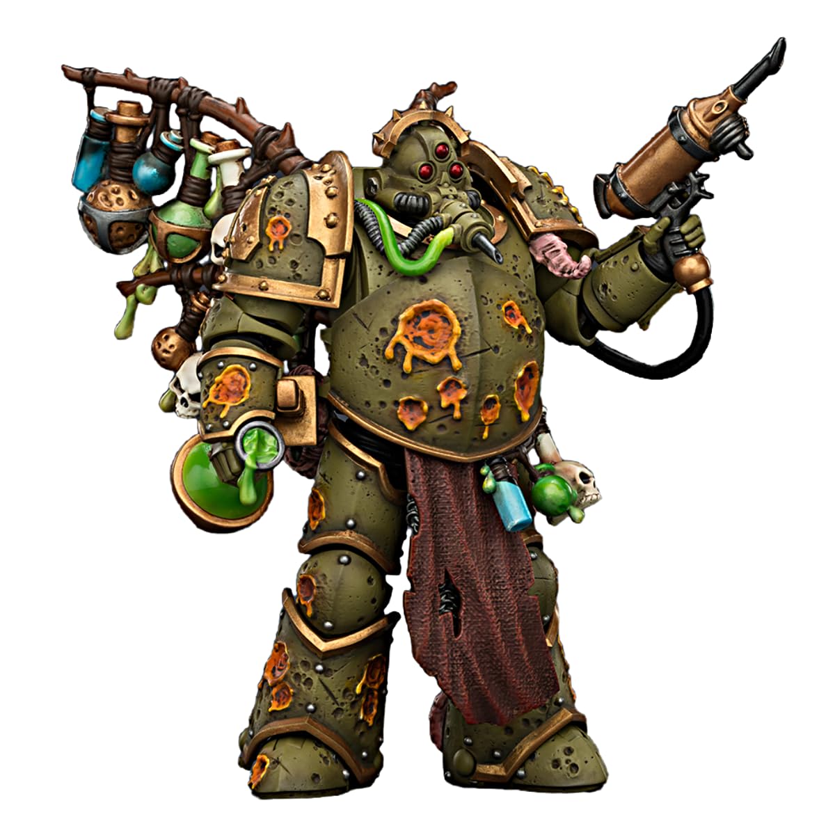TOYVERSE JOYTOY Warhammer 40,000 Death Guard Biologus Putrifier with Injector Pistol and Hyper Blight Grenades 1/18 Scale Action Figure Character Model for Ages 15+