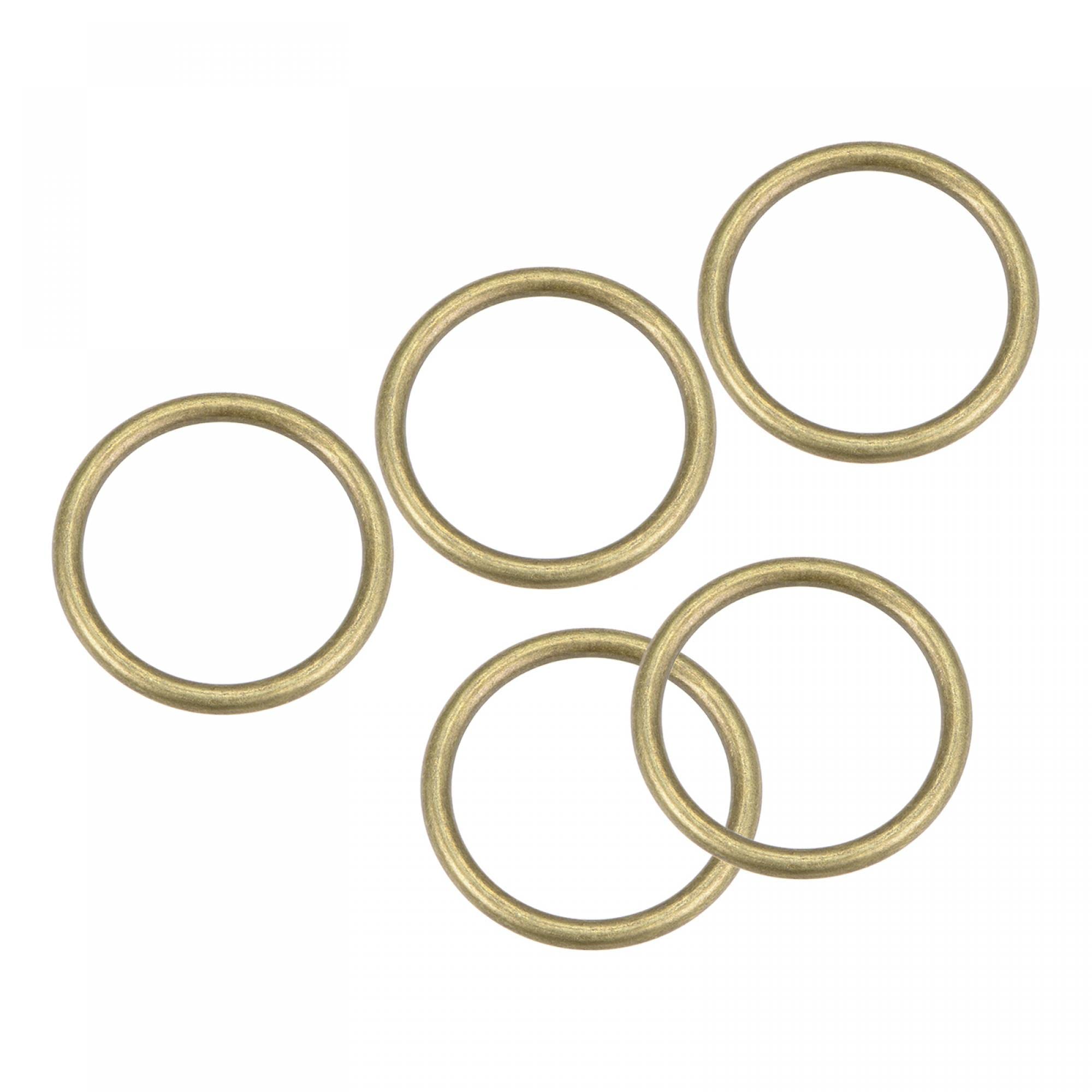 sourcing map Metal O Ring Buckles, Welded Zinc Alloy Round Rings - for Craft DIY Bags Handbags Belts