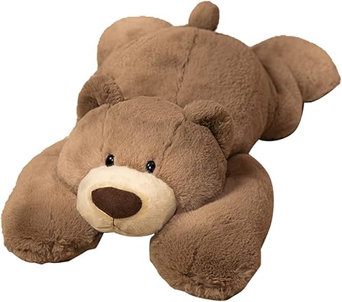 Miniatura 8 de ARELUX Animal de peluche suave de oso marrón: almohada de oso de peluche de 19.6 pulgadas para niños pequeños, lindos peluches de cuerpo abrazo para