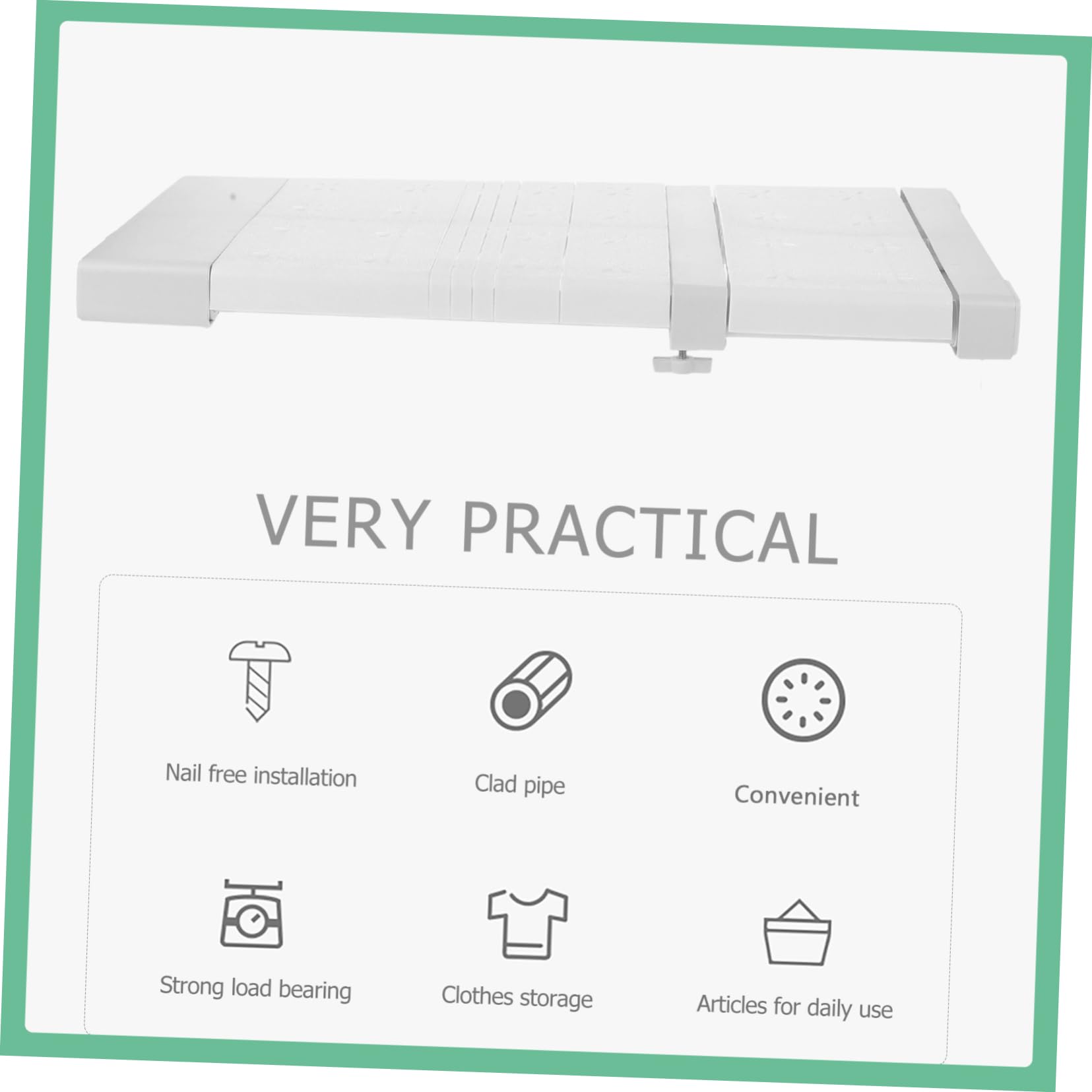 SOESFOUFU Closet Tension Shelf Wardrobe Expandable Adjustable Rack Storage Easy to Install