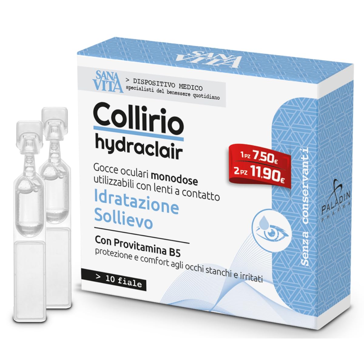 Sanavita Sanavita Collirio Monodose - 10 fiale. 0,​35 ml