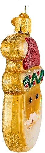 Miniatura 4 de Old World Christmas - Adorno de vidrio soplado de galleta de azúcar de Santa para árbol de Navidad