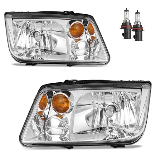 KarSpareHub Headlights Assembly for 1999-2005 VW Jetta Mk4 Models, Driver & Passenger Side, Does NOT fit models with Integrated Fog Lights