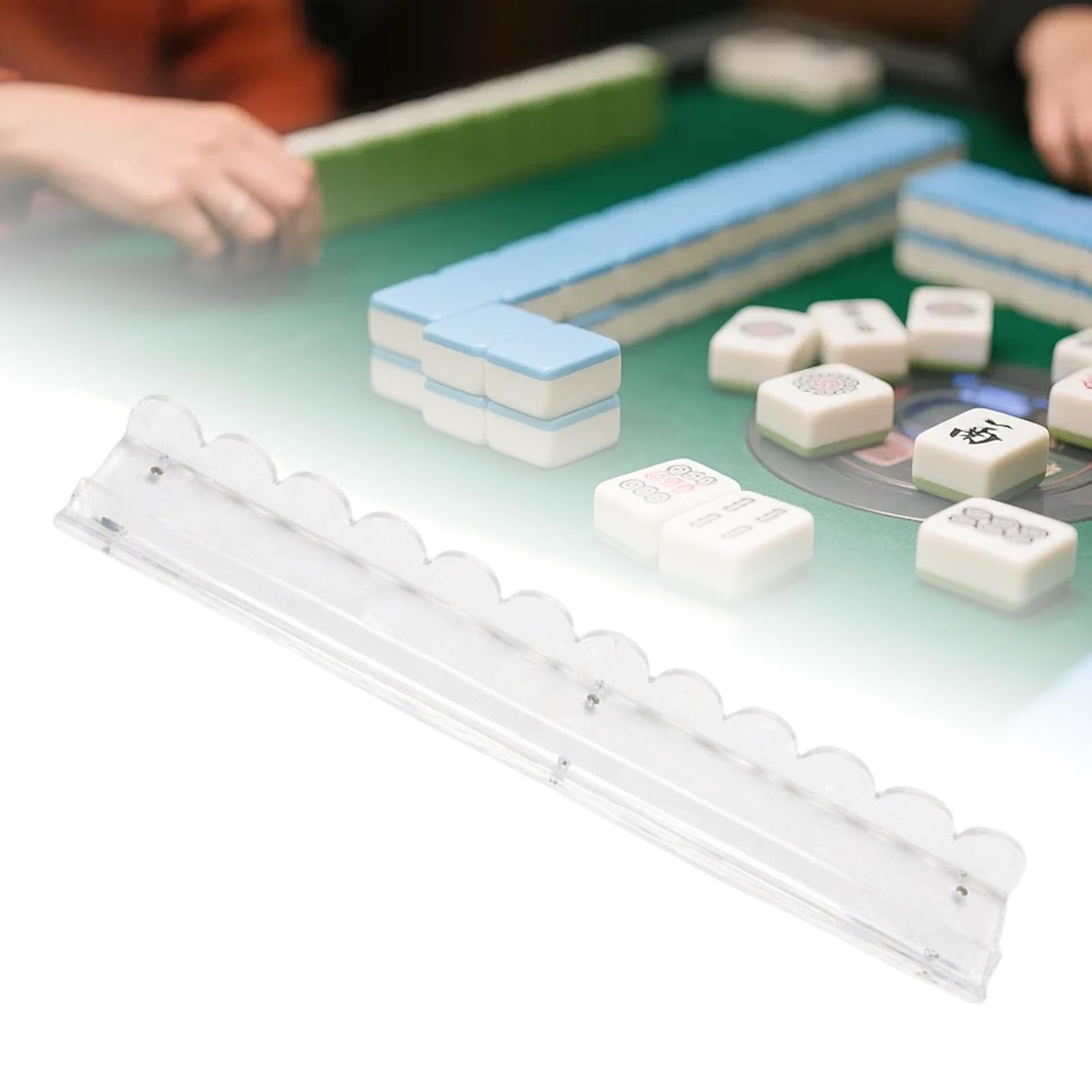 Poussoirs, Racks de Mahjong Acrylique Antidérapant Festonné Magnétique | Poussoir et Porte-Tuiles de Mahjong Pour Soirées De Jeux, Clubs, Réunions Familiales, Voyages Et Centres Pour Seniors