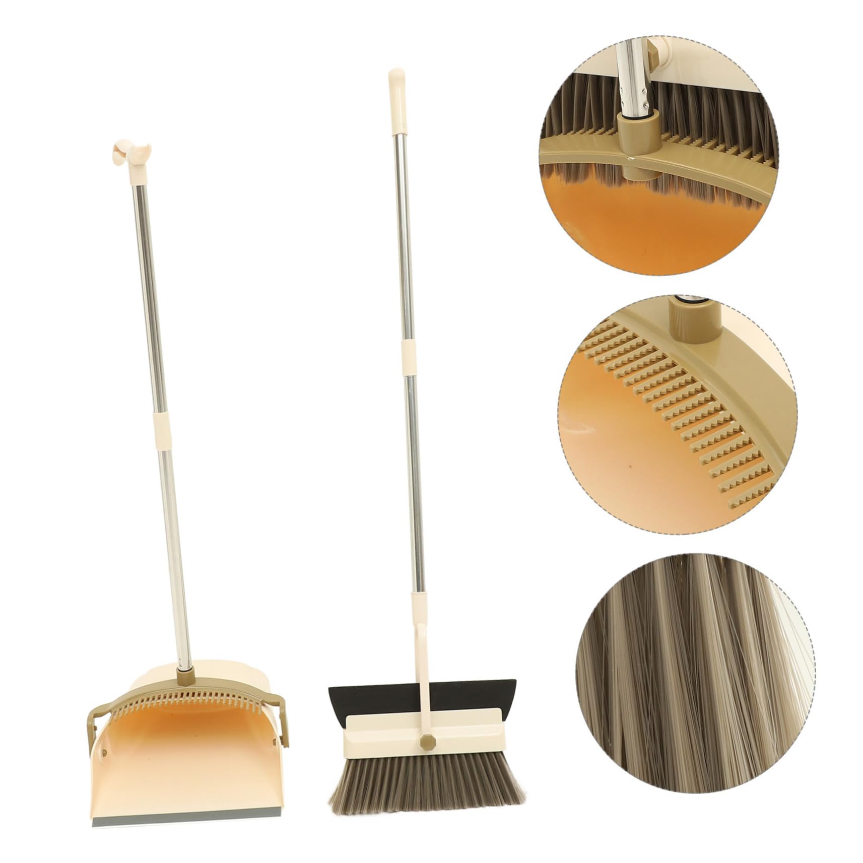 Mini Trapeador Escoba de Mango Largo y Recogedor de Plástico para Limpieza del Hogar, Herramienta de Limpieza Fácil de Usar Adecuado para Suelos y Baño