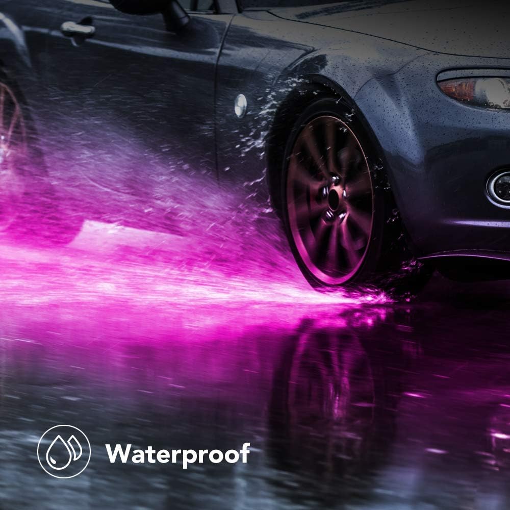 Govee Under Car LED Lights, Dimmable RGB Exterior Car Lights with 32 Colors, 7 Scene Modes and Music Mode, 2 Lines Design Remote Control Under Lights for Cars, SUVs, Trucks, DC 12-24V : Automotive