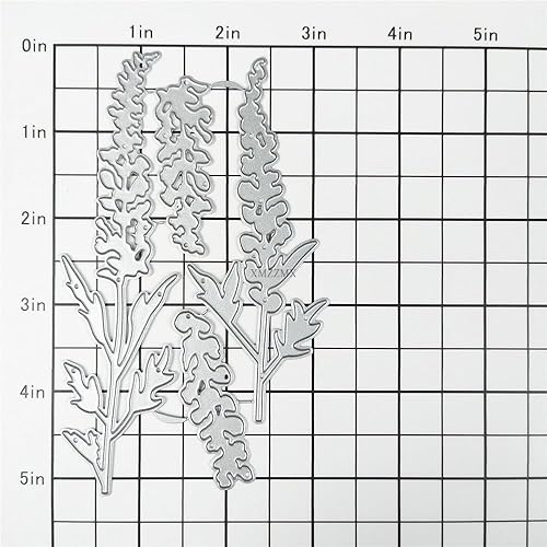 Miniatura 5 de Troqueles de corte de metal lavanda para hacer tarjetas, kit de troquelado de papel en relieve, suministros de bolsillos de almacenamiento,