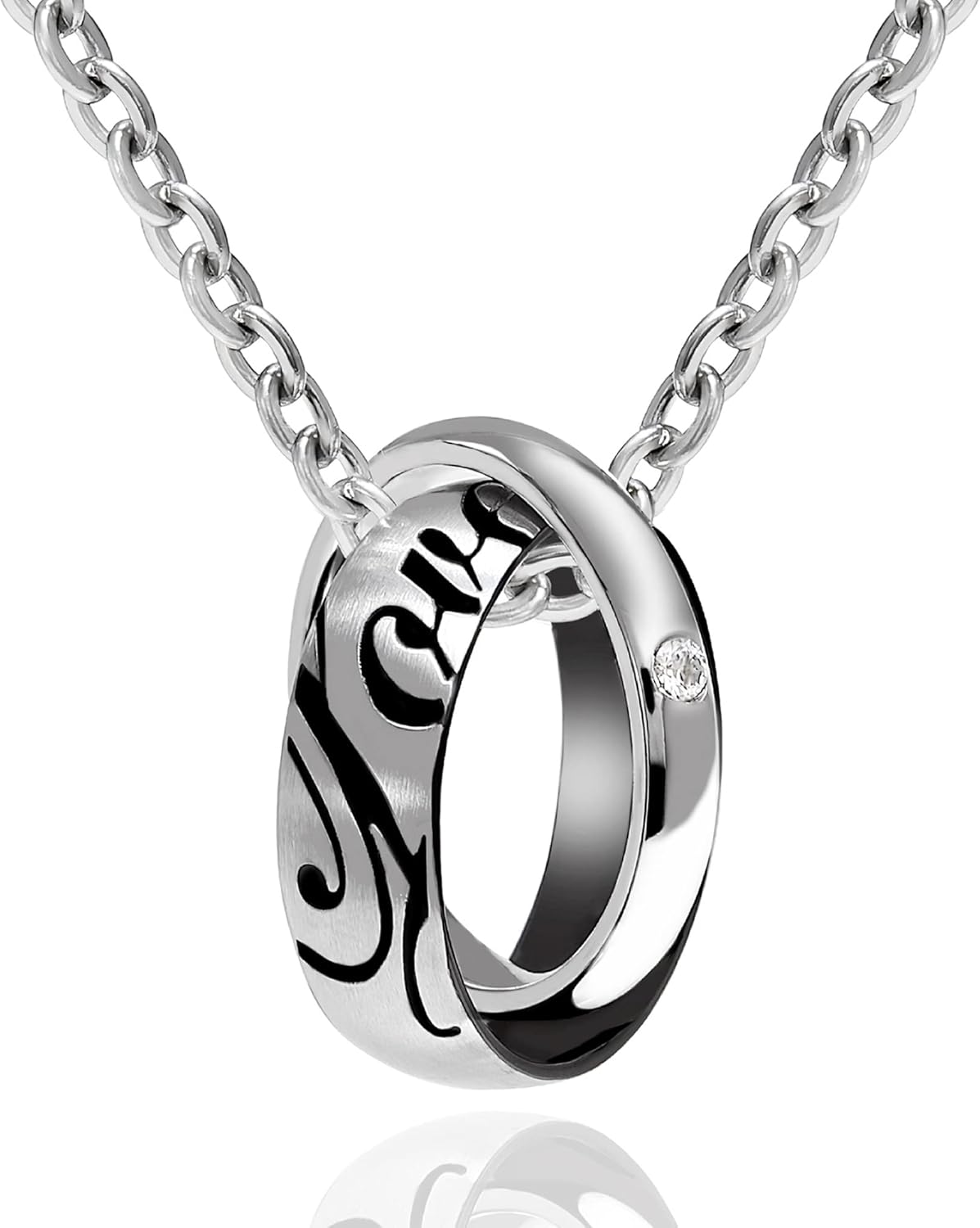 [aliba] ネックレス ネックレスメンズ メンズネックレス ペンダント サージカルステンレス アクセサリー リング