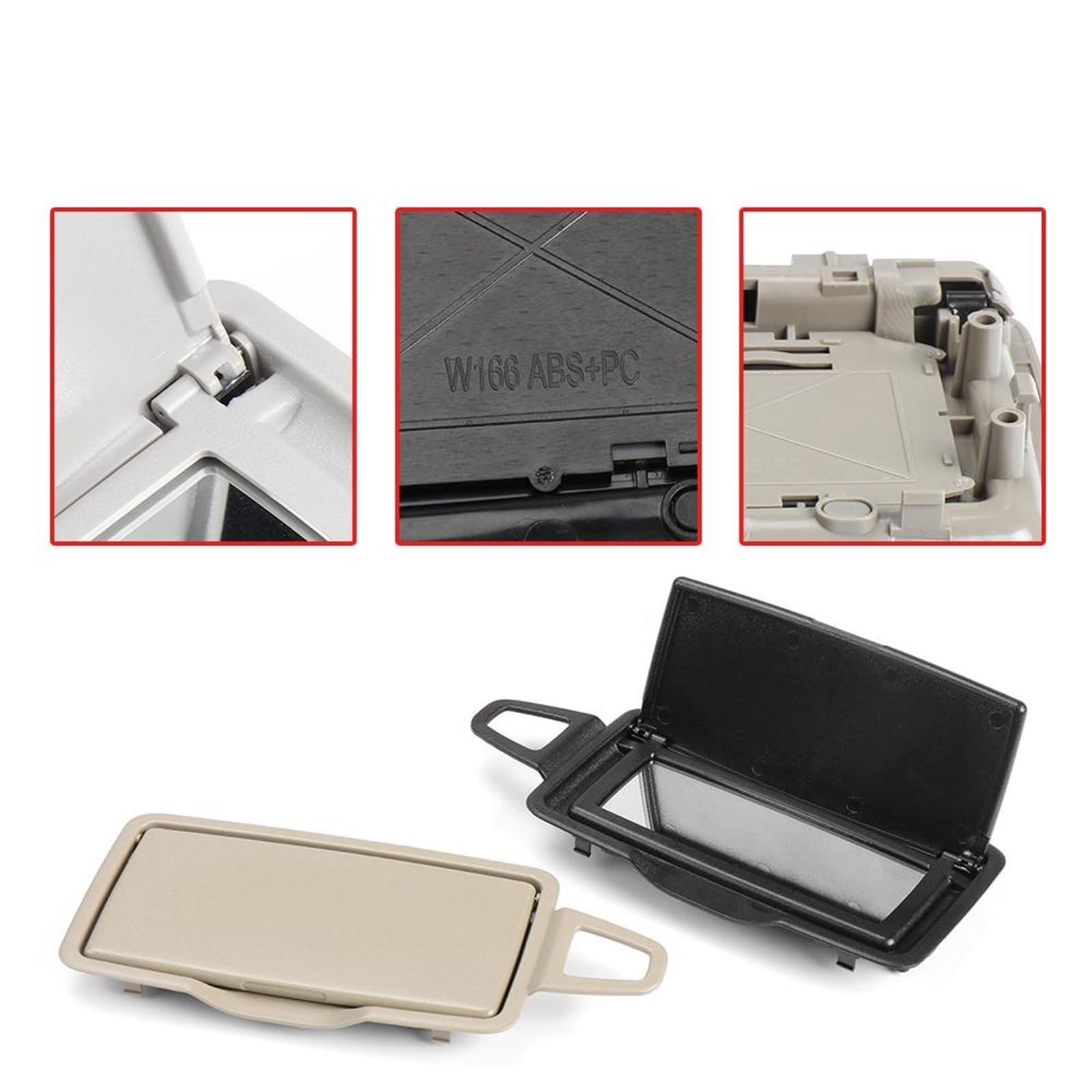 Visiera parasole for auto, specchio cosmetico for il trucco