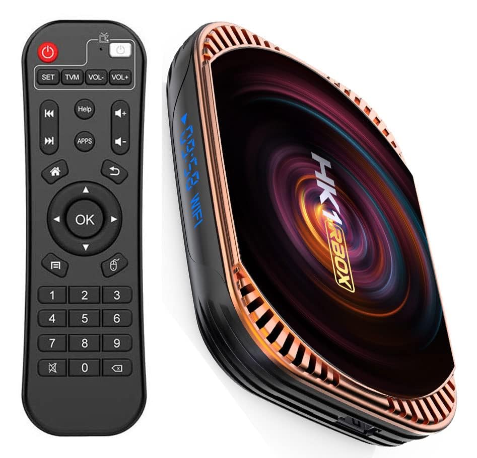 Amlogic S905X4 HK1 Box X4 Dual WiFi/BT4.0 Android 11.0 4GB RAM 64GB ROM Suporta /8K/3D/H.265 1000M