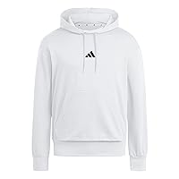 Adidas Homme Essentials FEELCOZY Fleece Hoodie, White/Black