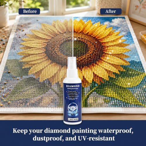 Image of 2pcs-Spray Diamond Painting Sealer Protectant Brightener 6.76 oz