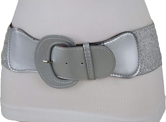 silver elasticated belt