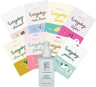 FACETORY Everyday Set de 8 hojas de mascarill...