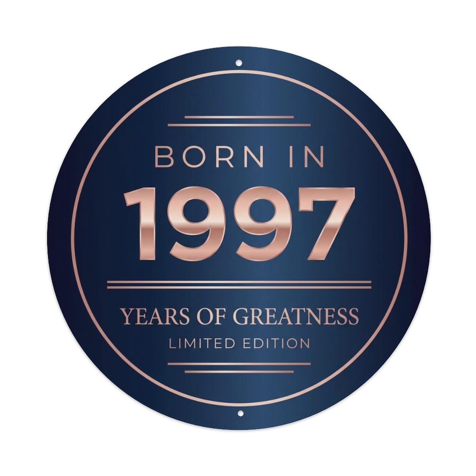 Okahys 8X8inch(20X20cm) Born In 1997 Years Of Greatness Year-Themed Birthday Gift Metal Tin Sign
