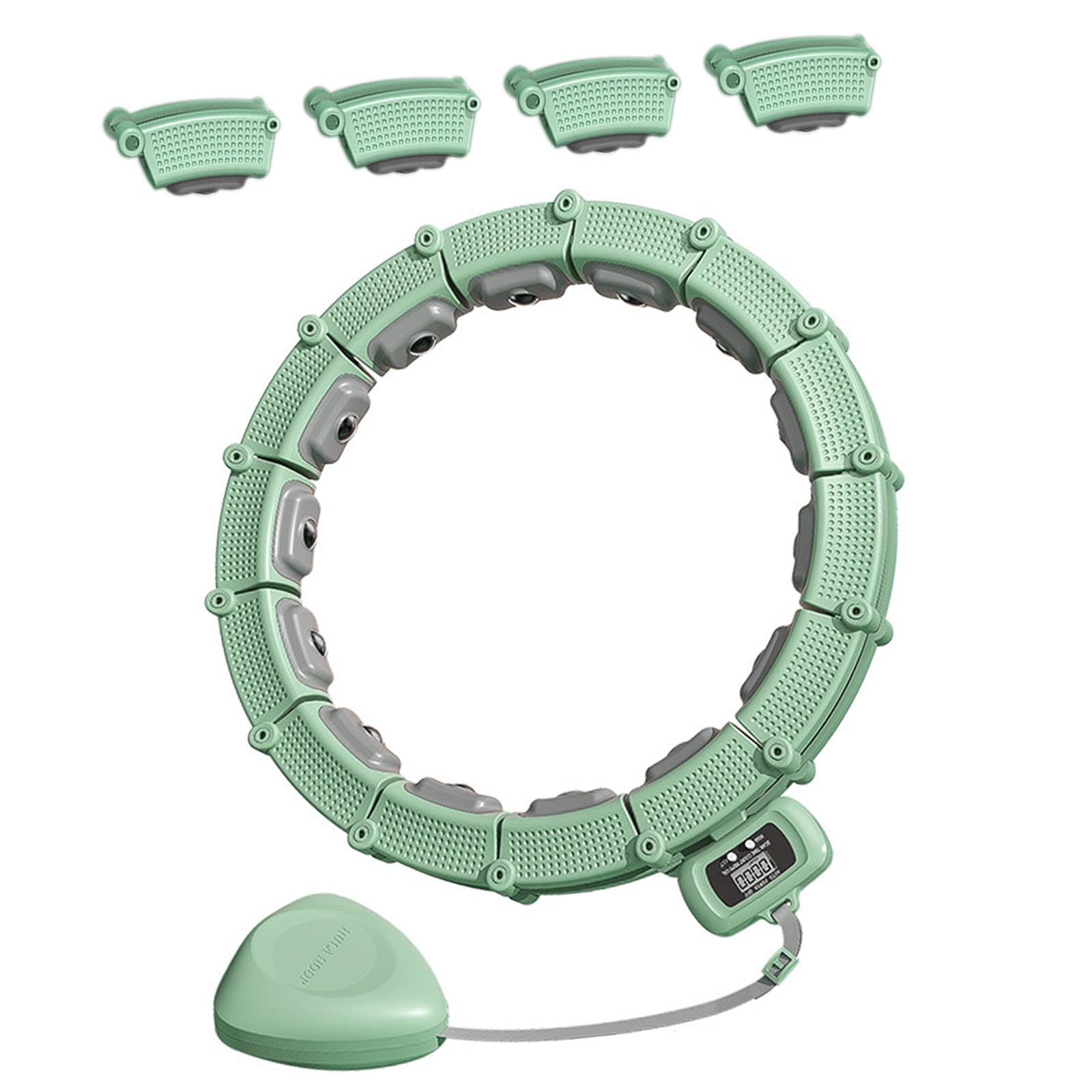 UJEAVETTE Fitness Hoop Exercise Ring with Counter Adjustable Fit Hoop for Women Indoor Green for 90KG|Abdominal Exercise Equipment|Abdominal Exerciser|Abdominal Exerciser For Men and Women-image-33