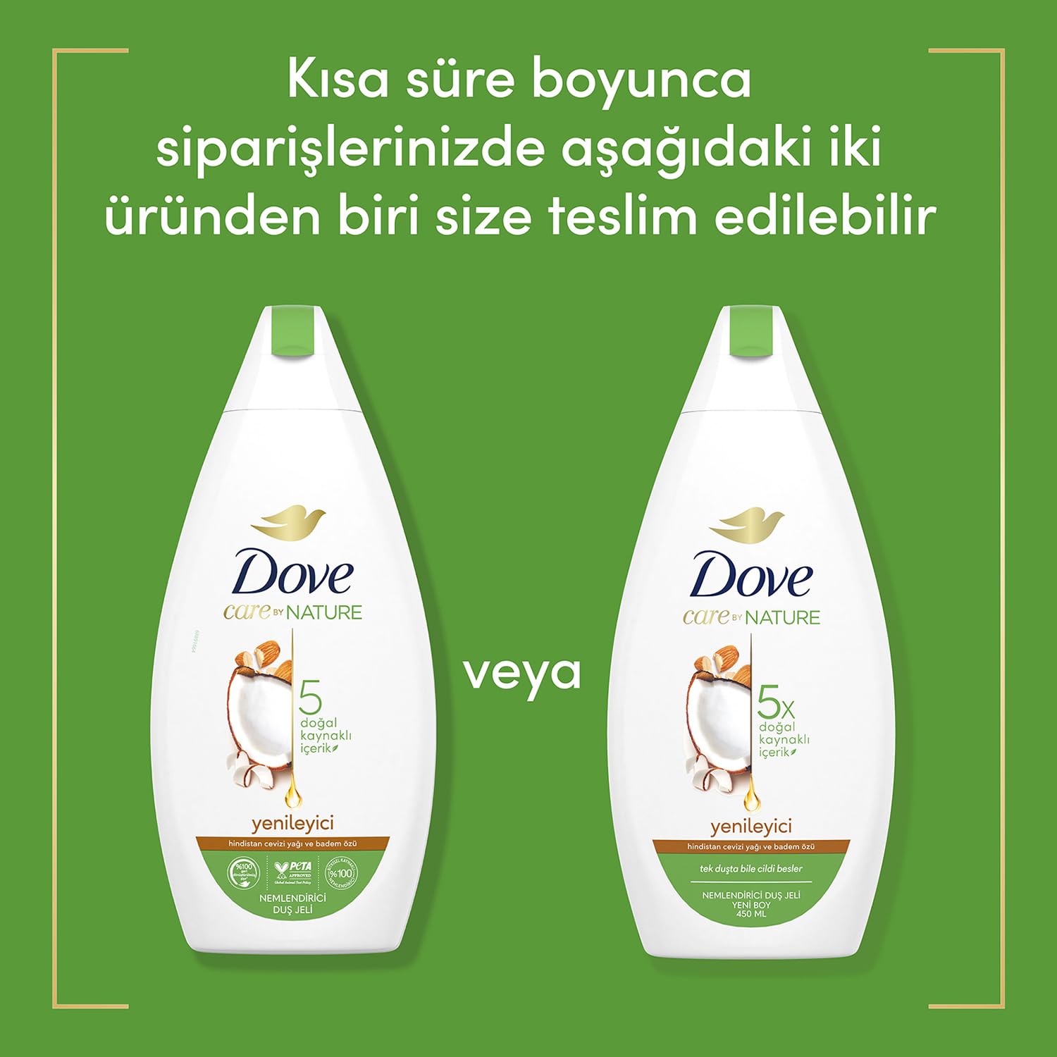 Dove Nemlendirici Duş Jeli Hindistan Cevizi Yağı ve Badem Özü 450 ml