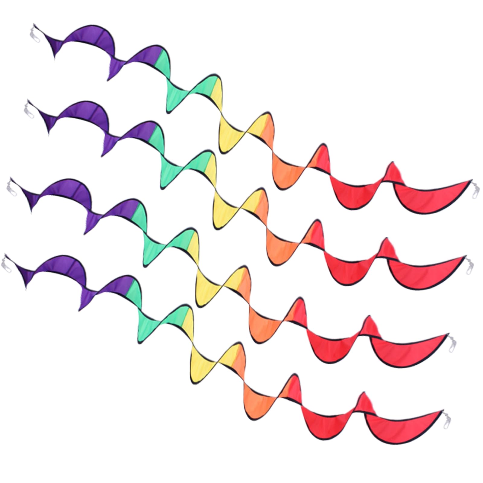 4Pack Wind Spinner Rainbow 110cm Whirl Wind Twister Colourful Hanging Garden Decor for Outdoor Yard, Tent, Lawn