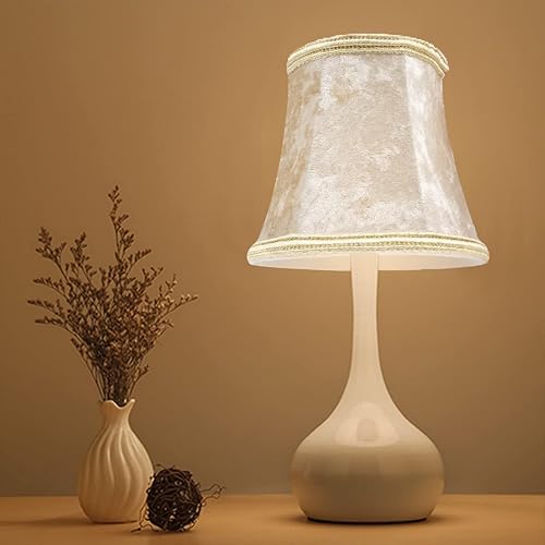 Miniatura 7 de FERCAISH Pantalla moderna de estilo europeo, pantalla de tela de estilo real, pantalla de franela, para sala de estar, cocina y comedor, lámparas de