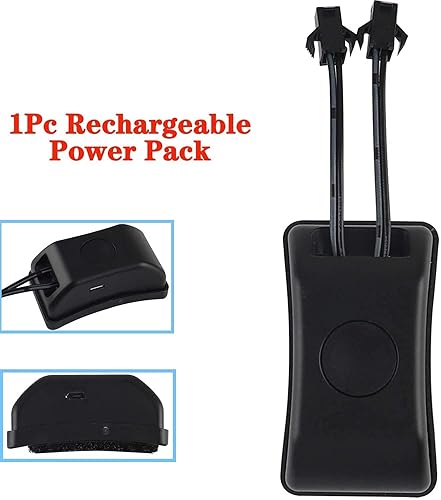 Miniatura 7 de JIGUOOR - Tira de luces de neón brillantes con cable EL y paquete de baterías, de 32.8pies (16.4pies x 2), 360 de iluminación, para bricolaje,