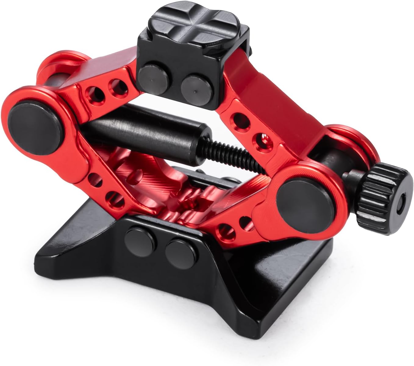 RCHUBAM 1/18 Scale Jack Stands RC Decoration Accessories Adjustable Height Simulation Metal Jack Tool Compatible with 1/18 TRX4M 1/24 Axial SCX24 AXI00001 RC Crawler Car