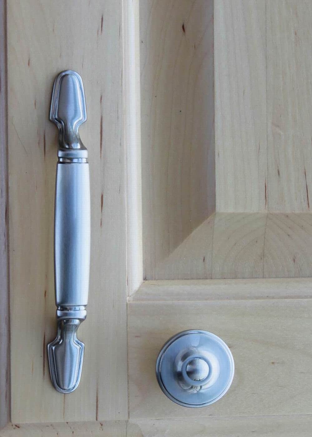 Brushed Nickel Cabinet Pull - 88102SN, 4 in (102 mm) — KHTUMEWARE