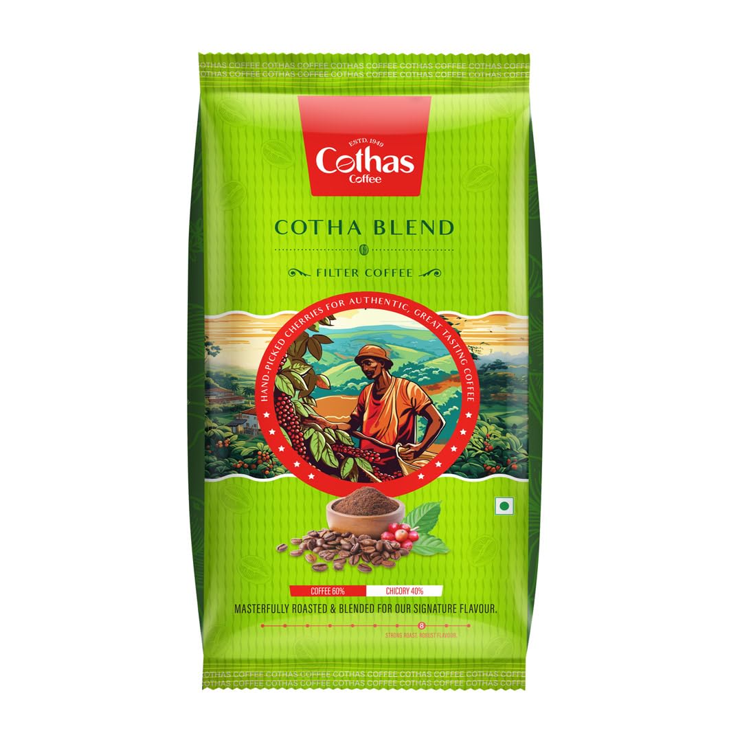 Cothas Cotha Blend Filter Coffee 60% Coffee 40% Chicory (100 G,Powder,Packet)