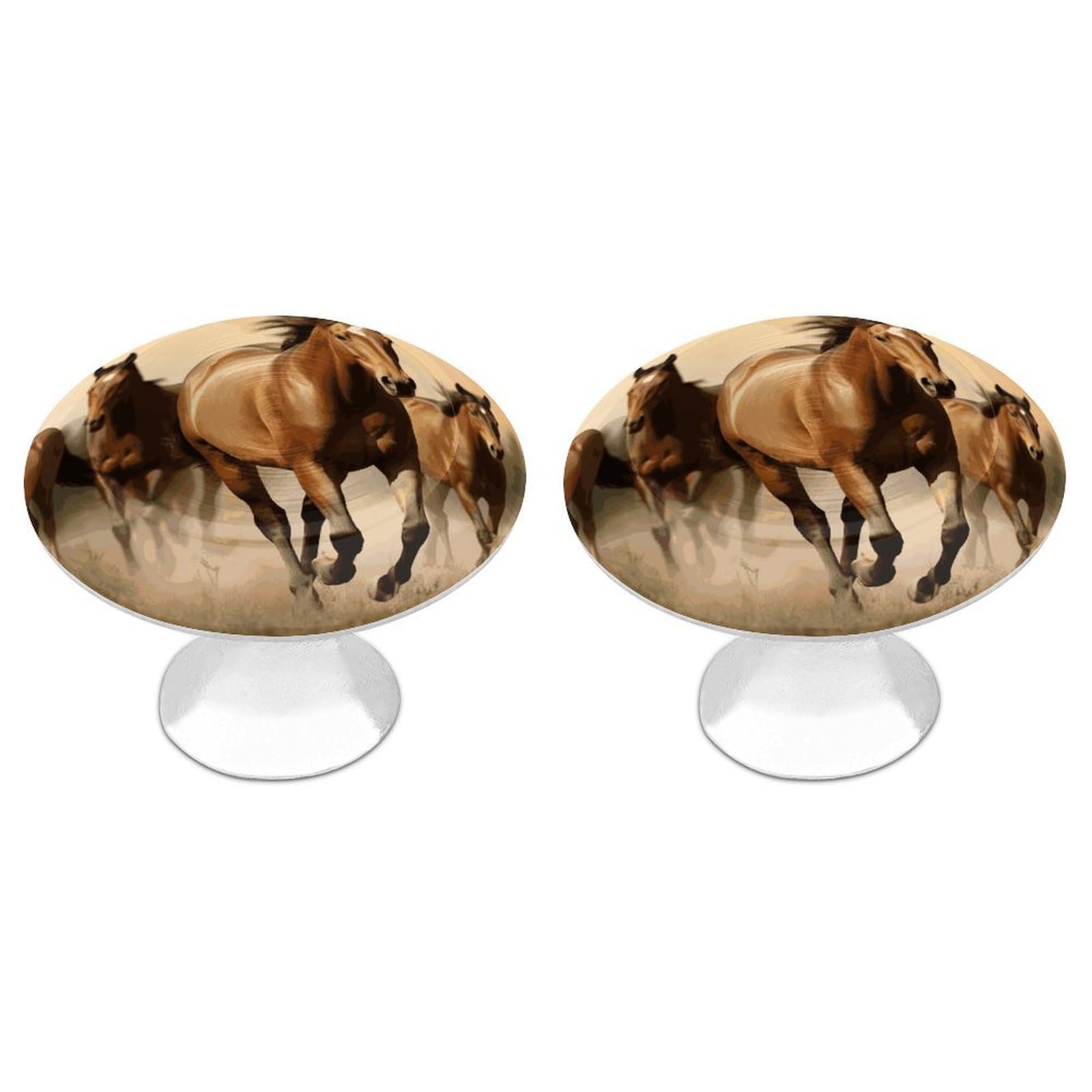 Fekiloot White Horses Cabinet Knobs For Kitchen Ornament, Round Zinc Decorative Drawer Pulls For Cabinets Trendy, Dresser Drawers Pulls Bathroom Dresser Knob With Screw