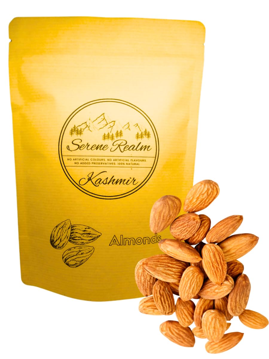 Serene Realm | Kashmiri Almonds 250gm Without Shell | Fresh Harvest | Premium Kernels | Badam Giri | 250gm (B0CG9TH3QX) Amazon Price History, Amazon Price Tracker