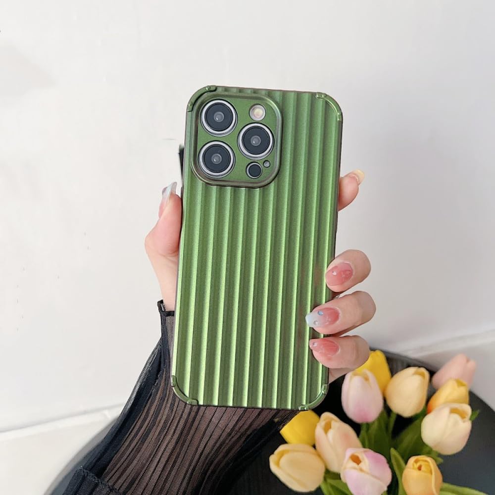 Coque silicone souple iPhone 11 verte : protection pare-chocs style étui bagage - 6