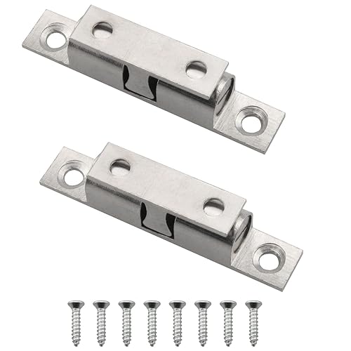 ZCZQC Double Ball Catch 2PCS 50mm Silver Brass Dual Ball