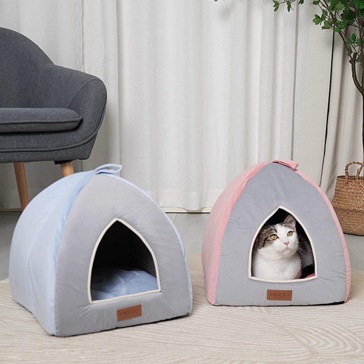 Amazon | [JUI3N] ペットベッド 猫 ベッド 犬 ベッド 33*33*38