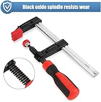 Vista 5 de Juego de abrazaderas F, 4 piezas de 7.87 pulgadas de acero resistente para carpintería, juego de abrazaderas de madera DIY herramienta de mano