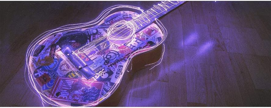 christmas wrapping guitar