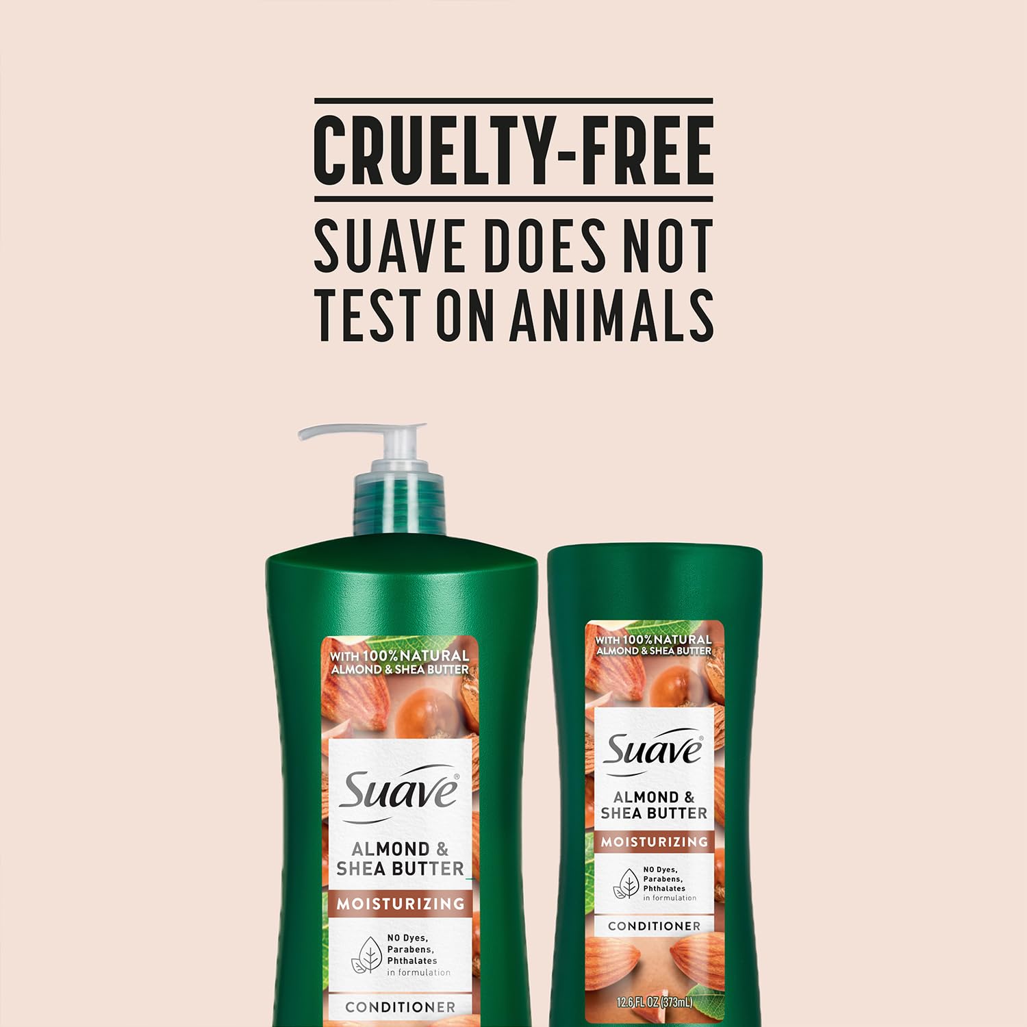 Suave Almond Shea Butter Moisturizing Conditioner 2-Size Bundle, Nourishes & Replenishes Dry, Damaged Hair - Image 8