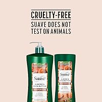 Vista 8 de Suave Acondicionador hidratante de manteca de karité de almendra, paquete de 2 tamaños, nutre y repone el cabello seco y dañado