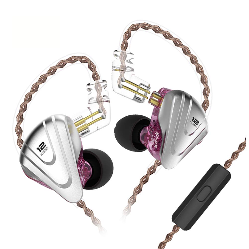 KINBOOFI KZ ZSX in Ear Monitor Earbuds, Hybrid 5BA 1DD KZ Earphone, KINBOOFI High Fidelity IEM with 
