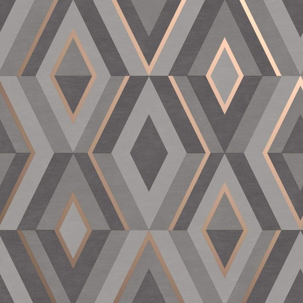 Fine Decor Shard Geo Charcoal Wallpaper Fd42607 5011419426072
