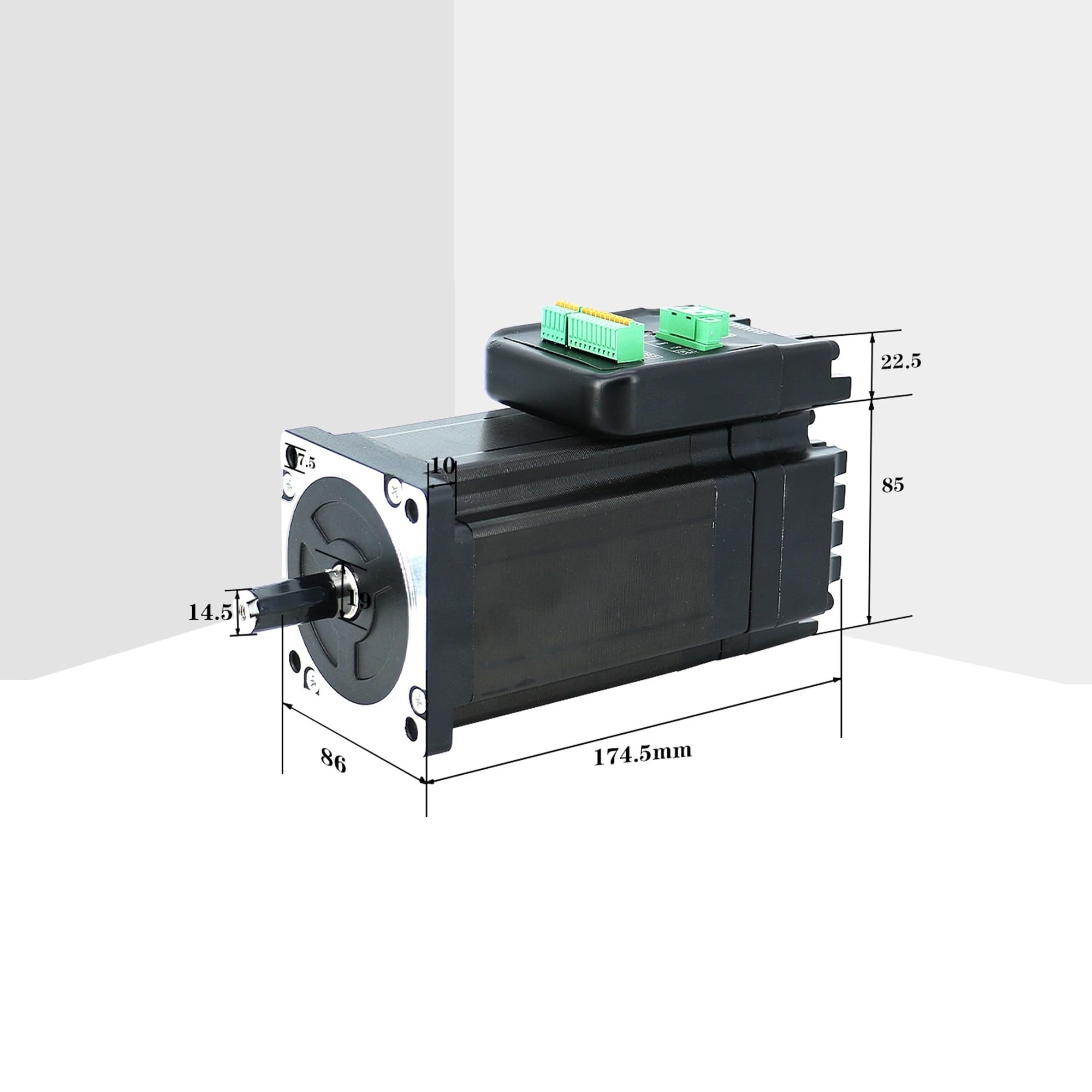 Motore Passo-passo, Servomotore passo-passo integrato ad anello chiuso Nema34 86 9,8 Nm 24-80 V 6,0 A con driver del controller motore ibrido for fresatura CNC