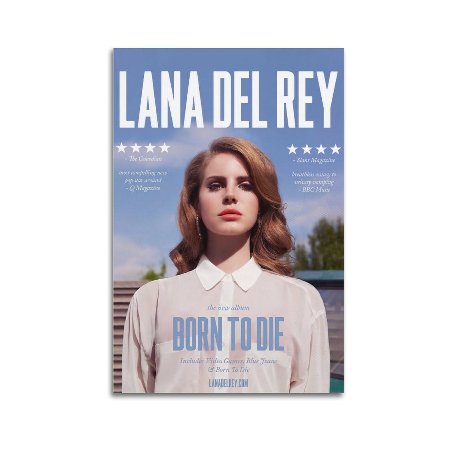 Lana Del Rey Poster Born To Die Poster Canvas Painting Wall Art Picture Home Decor Print For Bedroom Living Room Dorm Study Bar Office 12x18inch(30x45cm)
