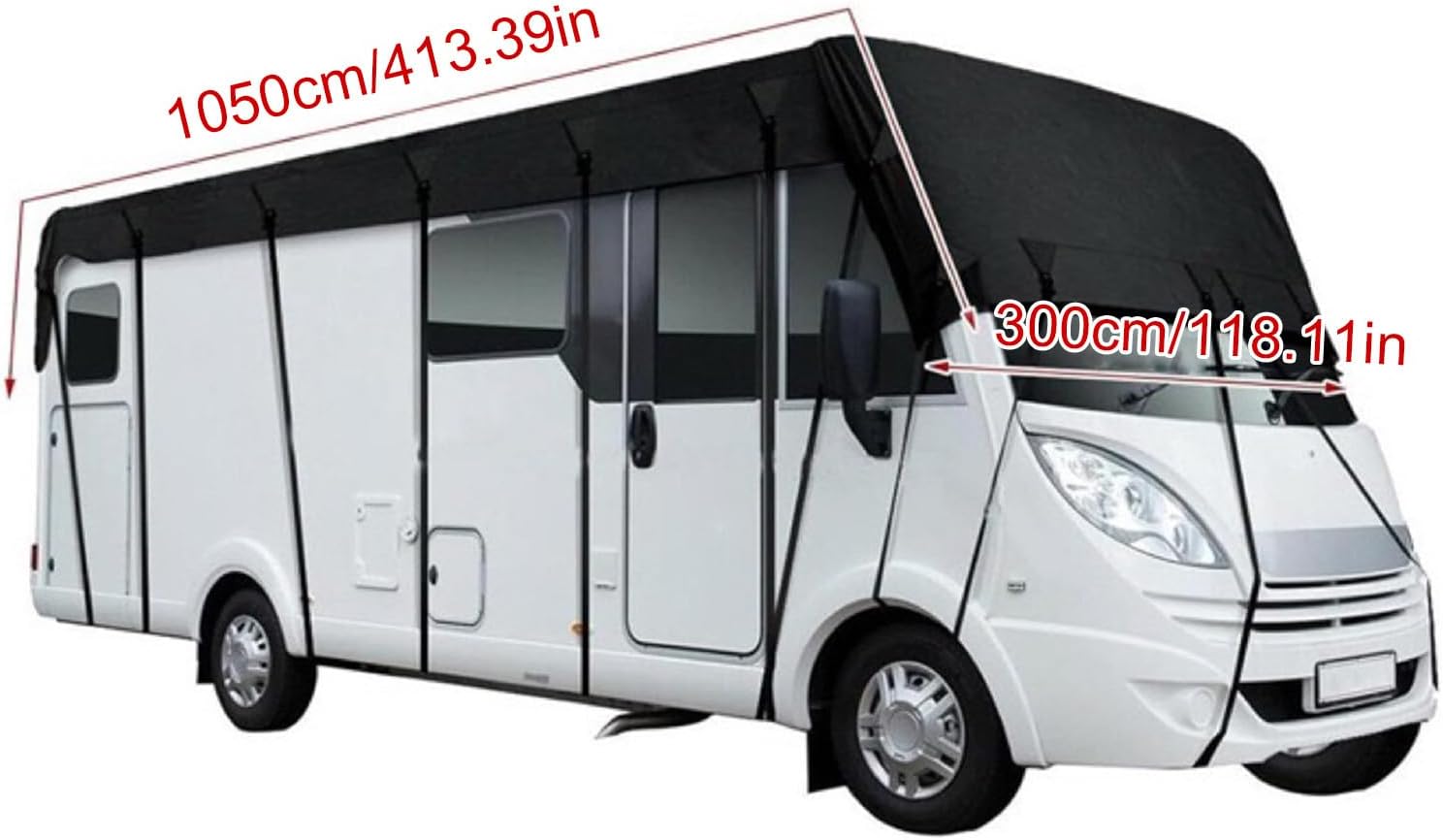 210Dオックスフォード布製トラック用カバー。耐引裂性シェードプロテクター。丈夫な耐候性シールド。収納バッグ付き。10.5x3m、し