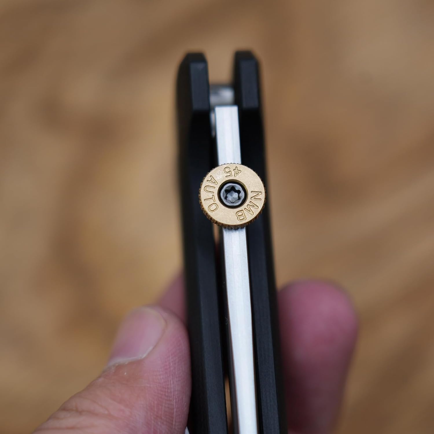 Chop 2 New.45-style thumb disc Pocket Knife for EDC 3.59" G10 handle SLD.Magic blade Tanto (Black)